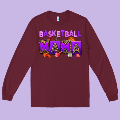 Basketball Mama Long Sleeve Tee Designed By Adodesignshop