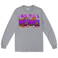 Heather Grey basketball mama Long Sleeve Tee - AdoDesignShop