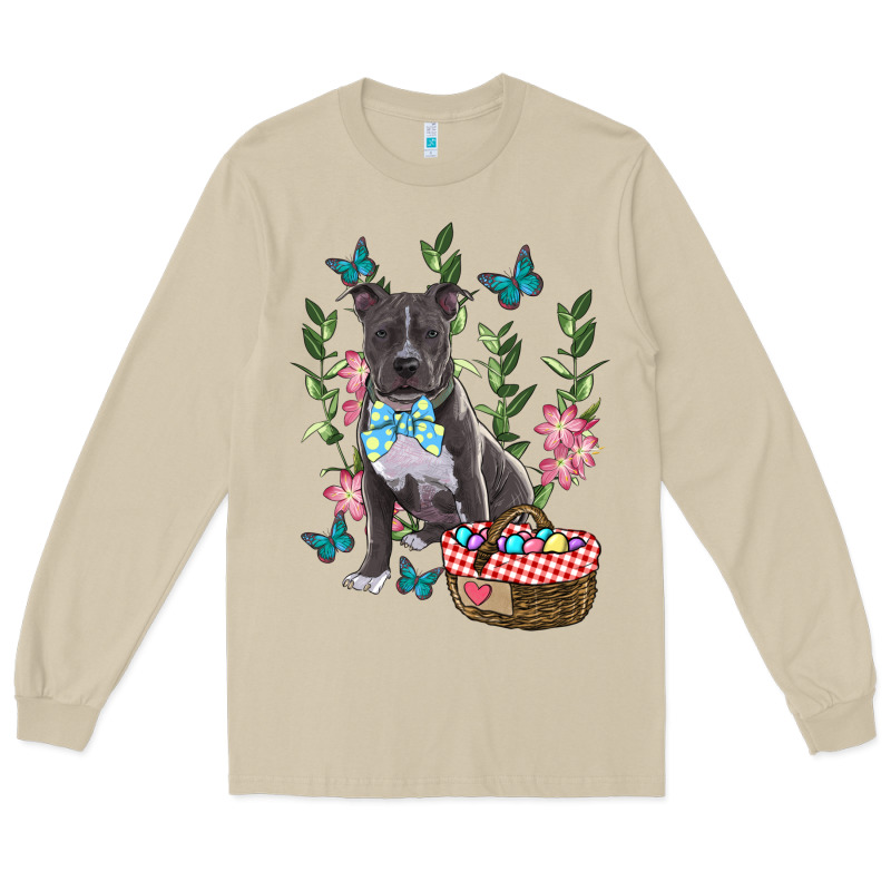 Easter Pitbull Long Sleeve Tee by RanaPortraitStore | Teevron