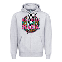 Heather Grey hot mess express mama Zipper Hoodie - Zillion Design Studio