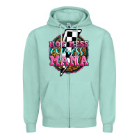 Seafoam hot mess express mama Zipper Hoodie - Zillion Design Studio