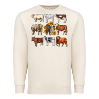 Sandshell western cowsand sunflowers Premium Sweatshirt - AdoDesignShop