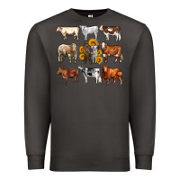 Smoke western cowsand sunflowers Premium Sweatshirt - AdoDesignShop