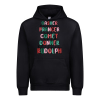 Black dasher dancer prancer vixer comet cupid donner bli Urban Hoodie - MaliasSmallBusiness