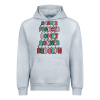 Heather Grey dasher dancer prancer vixer comet cupid donner bli Urban Hoodie - MaliasSmallBusiness