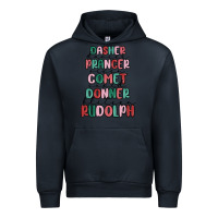 Navy dasher dancer prancer vixer comet cupid donner bli Urban Hoodie - MaliasSmallBusiness