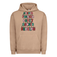 Pigment Burro dasher dancer prancer vixer comet cupid donner bli Urban Hoodie - MaliasSmallBusiness