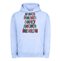 Pigment Grape Ice dasher dancer prancer vixer comet cupid donner bli Urban Hoodie - MaliasSmallBusiness