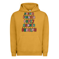 Pigment Peanut Butter dasher dancer prancer vixer comet cupid donner bli Urban Hoodie - MaliasSmallBusiness