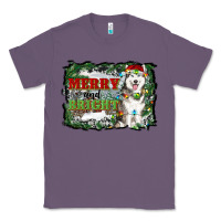 Lavender merry and bright husky farm  background Classic Tee - RanaPortraitStore