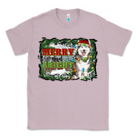 Lilac merry and bright husky farm  background Classic Tee - RanaPortraitStore