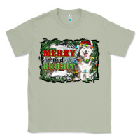 Matcha merry and bright husky farm  background Classic Tee - RanaPortraitStore