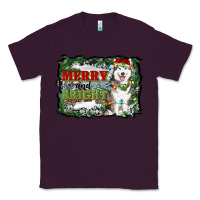 Plum merry and bright husky farm  background Classic Tee - RanaPortraitStore