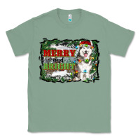 Sage merry and bright husky farm  background Classic Tee - RanaPortraitStore