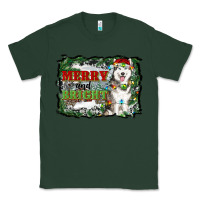 Sports Green merry and bright husky farm  background Classic Tee - RanaPortraitStore