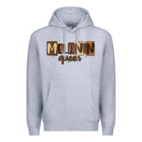 Heather Grey melanin queen Premium Hoodie - MaliasSmallBusiness