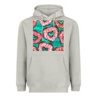 Moon Dust valentines day heart donuts seamless pattern Heavyweight Hoodie - BundleAndBundleShop