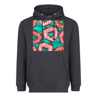 Smoke valentines day heart donuts seamless pattern Heavyweight Hoodie - BundleAndBundleShop