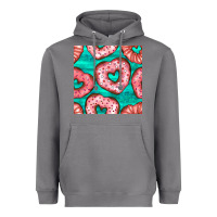 Storm valentines day heart donuts seamless pattern Heavyweight Hoodie - BundleAndBundleShop