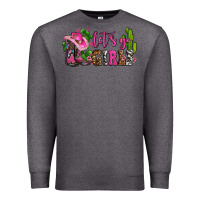 Charcoal Heather lets go girls with boots and hats Premium Sweatshirt - AdoDesignShop