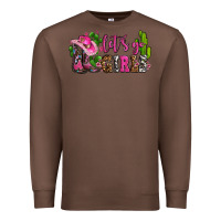 Chestnut lets go girls with boots and hats Premium Sweatshirt - AdoDesignShop
