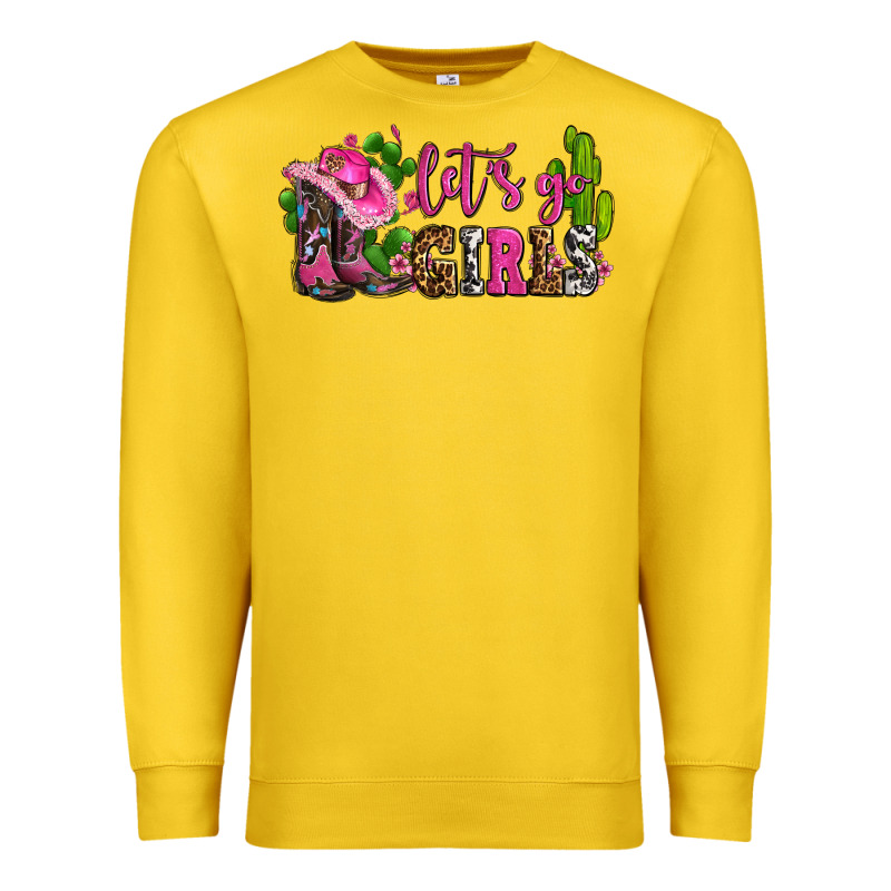 Lets Go Girls With Boots And Hats Premium Sweatshirt by AdoDesignShop | Teevron