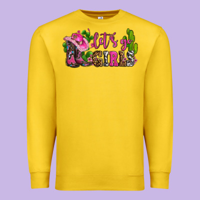 Lets Go Girls With Boots And Hats Premium Sweatshirt Designed By Adodesignshop