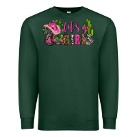 Sports Green lets go girls with boots and hats Premium Sweatshirt - AdoDesignShop