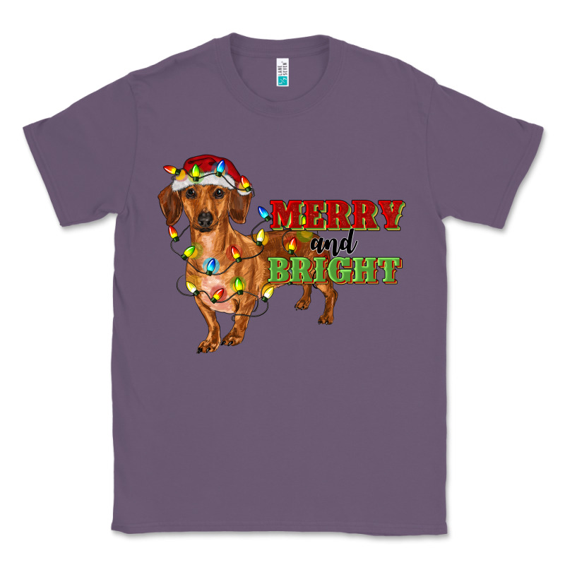 Merry And Bright Dachshund Classic Tee by RanaPortraitStore | Teevron