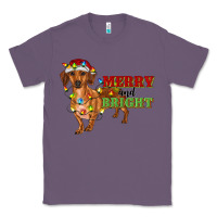 Lavender merry and bright dachshund Classic Tee - RanaPortraitStore