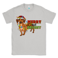 Moon Dust merry and bright dachshund Classic Tee - RanaPortraitStore