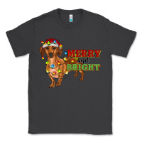 Smoke merry and bright dachshund Classic Tee - RanaPortraitStore