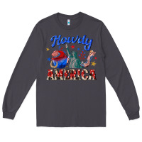 Smoke howdy america western Long Sleeve Tee - texasbilliewilder