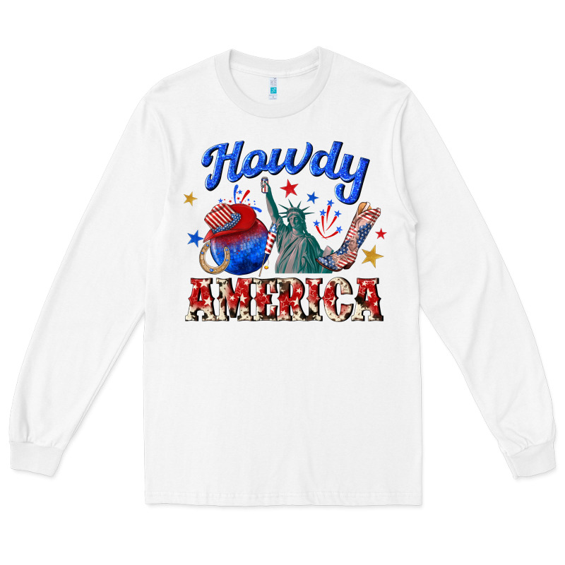 Howdy America Western Long Sleeve Tee by texasbilliewilder | Teevron