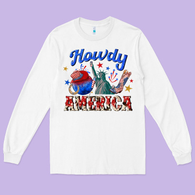 Long Sleeve Tee howdy america western