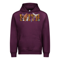 Mauve Wine faith with praying hands Urban Hoodie - NancyCooperArtShop