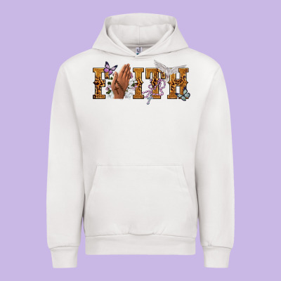 Faith With Praying Hands Urban Hoodie Designed By Nancycooperartshop