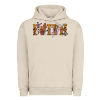 Pigment French Oak faith with praying hands Urban Hoodie - NancyCooperArtShop