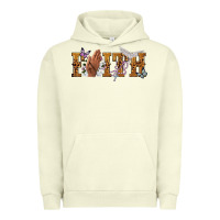 Pigment Pistachio faith with praying hands Urban Hoodie - NancyCooperArtShop
