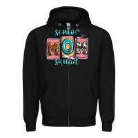 Black senior mom squad Zipper Hoodie - Zillion Design Studio