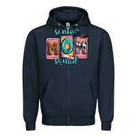 Navy senior mom squad Zipper Hoodie - Zillion Design Studio
