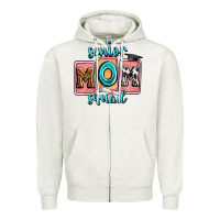 Oatmeal Heather senior mom squad Zipper Hoodie - Zillion Design Studio
