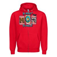 Red senior mom squad Zipper Hoodie - Zillion Design Studio