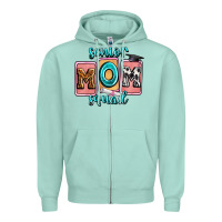 Seafoam senior mom squad Zipper Hoodie - Zillion Design Studio