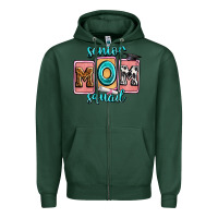 Sports Green senior mom squad Zipper Hoodie - Zillion Design Studio