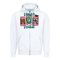 White senior mom squad Zipper Hoodie - Zillion Design Studio