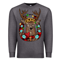 Charcoal Heather christmas horseshoe Premium Sweatshirt - JahusDesignShop
