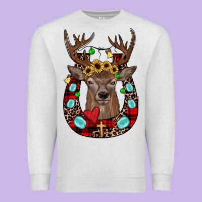 Christmas Horseshoe Premium Sweatshirt Designed By Jahusdesignshop