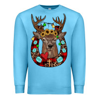Ocean Blue christmas horseshoe Premium Sweatshirt - JahusDesignShop