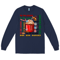 Navy tis the season Long Sleeve Tee - Zillion Design Studio